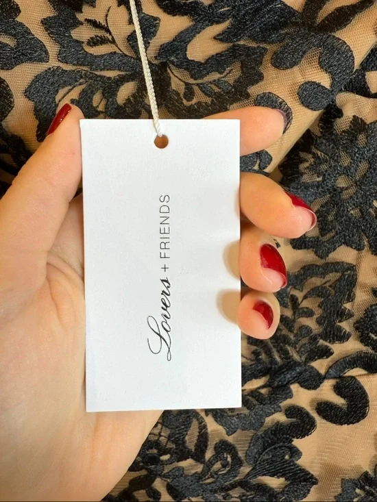 Revolve Lovers and Friends Birch Lace Mini Dress in Black - Picture 5 of 9